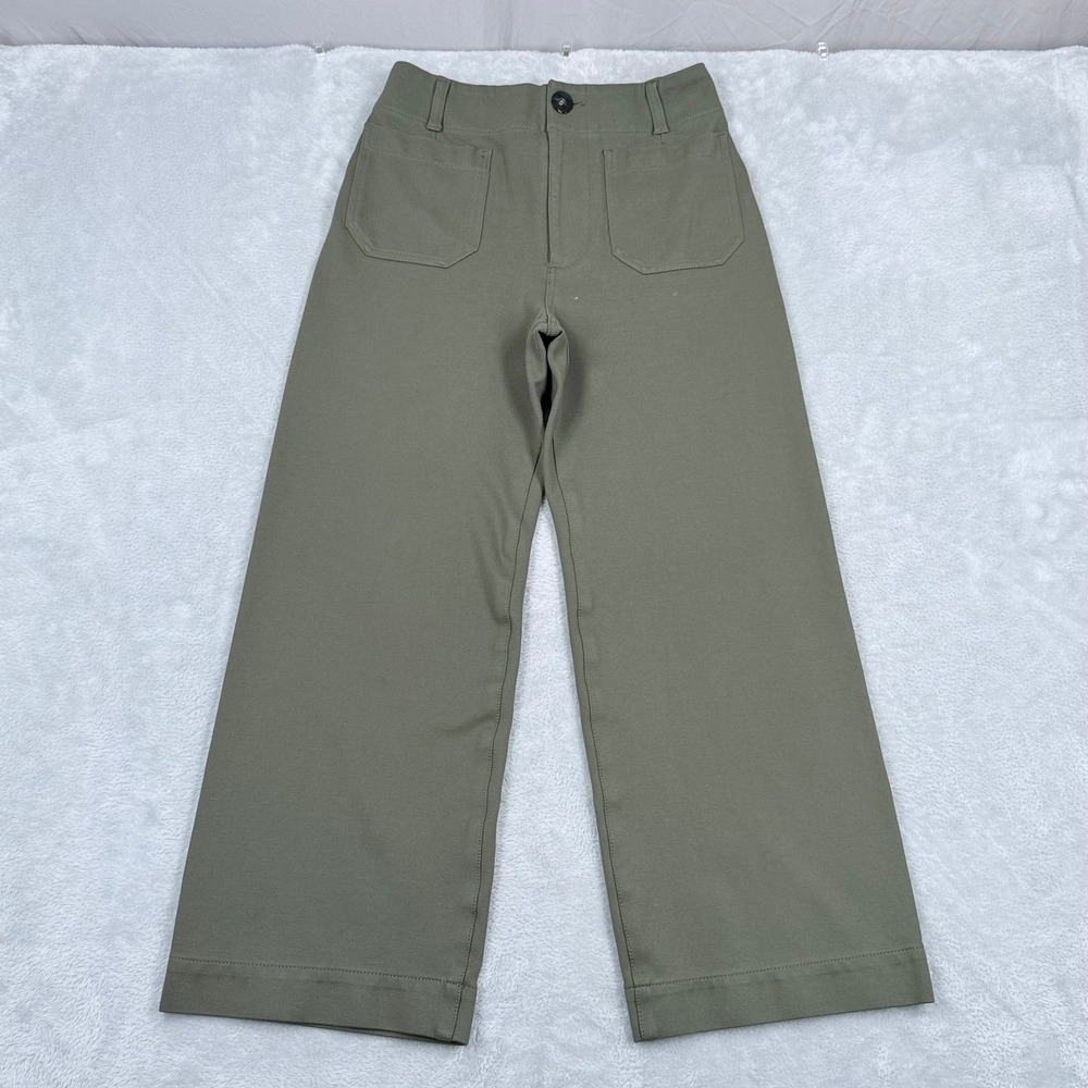 Women's Olive Wide-Leg Pants